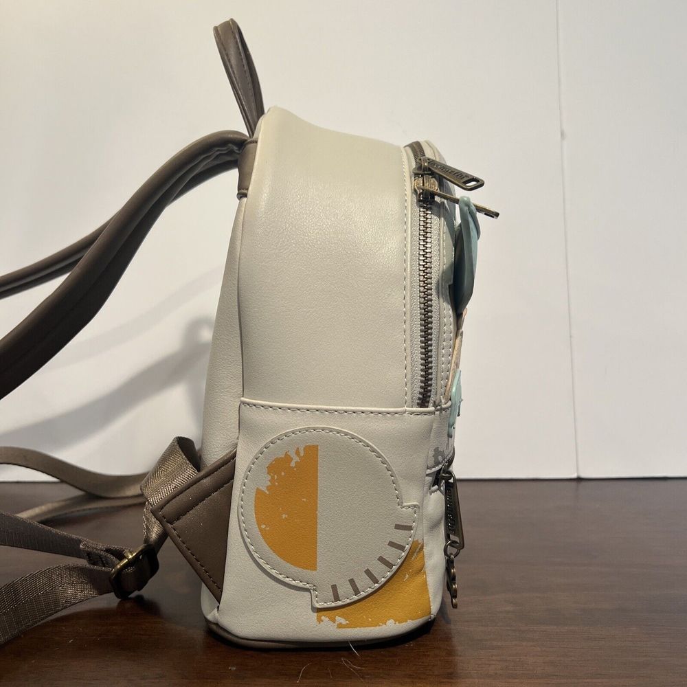 Pre-owned Light Use Loungefly Star Wars Baby Yoda Backpack - Gray/Green Disney - Picture 13 of 13